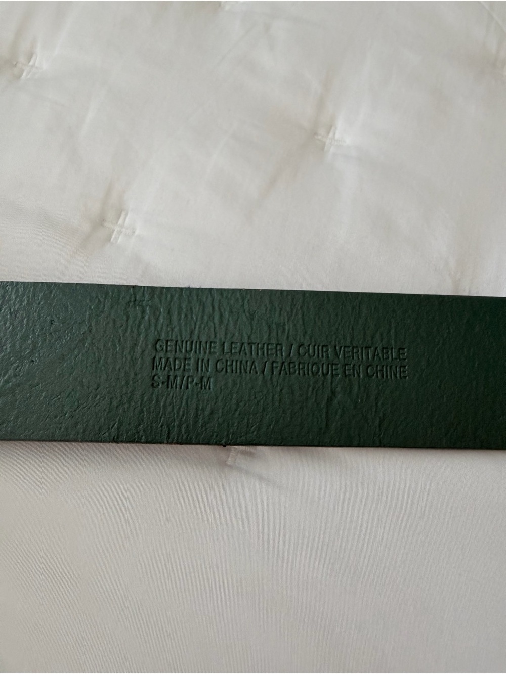 Green Genuine Leather Belt with Double-ring Antiqued Brass Buckle Lucky Brand - Picture 2 of 4